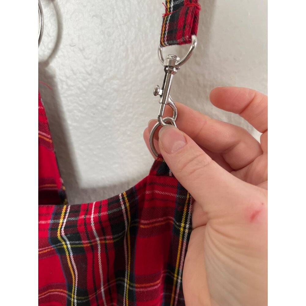 Hot Topic Womens Red Black Plaid O-Ring Shirtall size XXL - Picture 6 of 10
